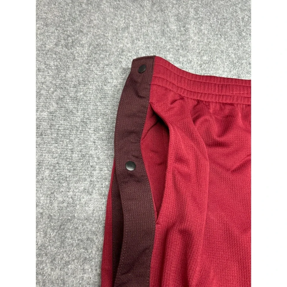 Xersion Sweatpants Mens 2XL Red Burgunday Side Snap Button Polyester Pull On New